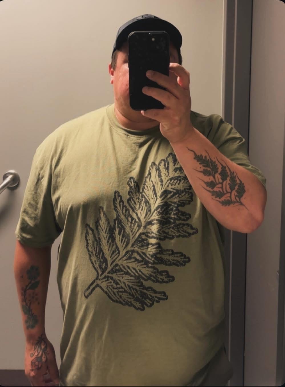 Customer photo review of Green Cedar Tee