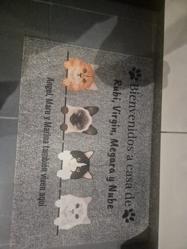 Customer photo review of Bienvenidos a lo de - Felpudo personalizado