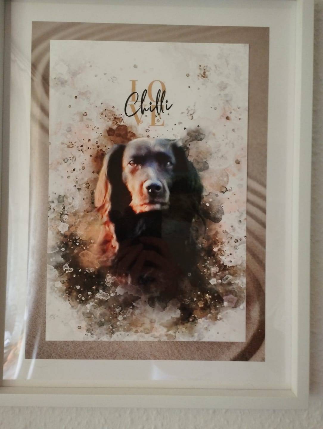 Customer photo review of Personalisiertes Portrait Poster und Leinwand - Aquarell Stil