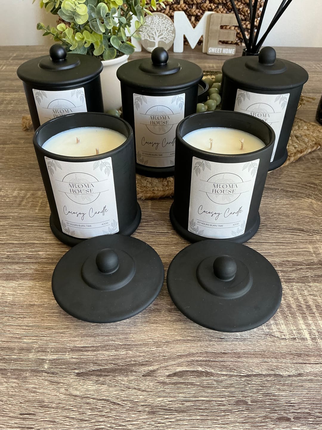 Customer photo review of 420g- XL Cocosoy Candle Black