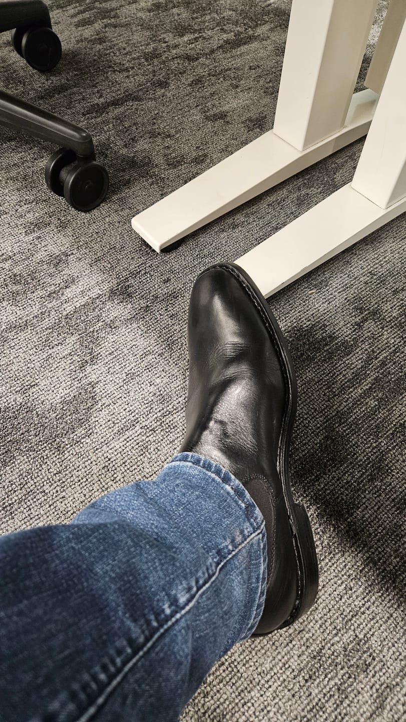 Customer photo review of Goodyear Welted - Chelsea Boot - Black