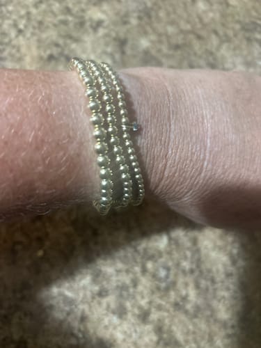 Customer photo review of heart stone juno bracelet triple stack (3+4+5mm)