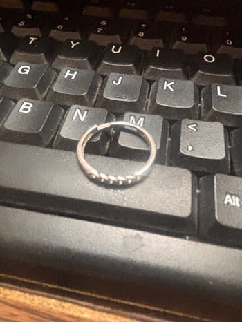 Customer photo review of Silver Classic Chain Ring for Him