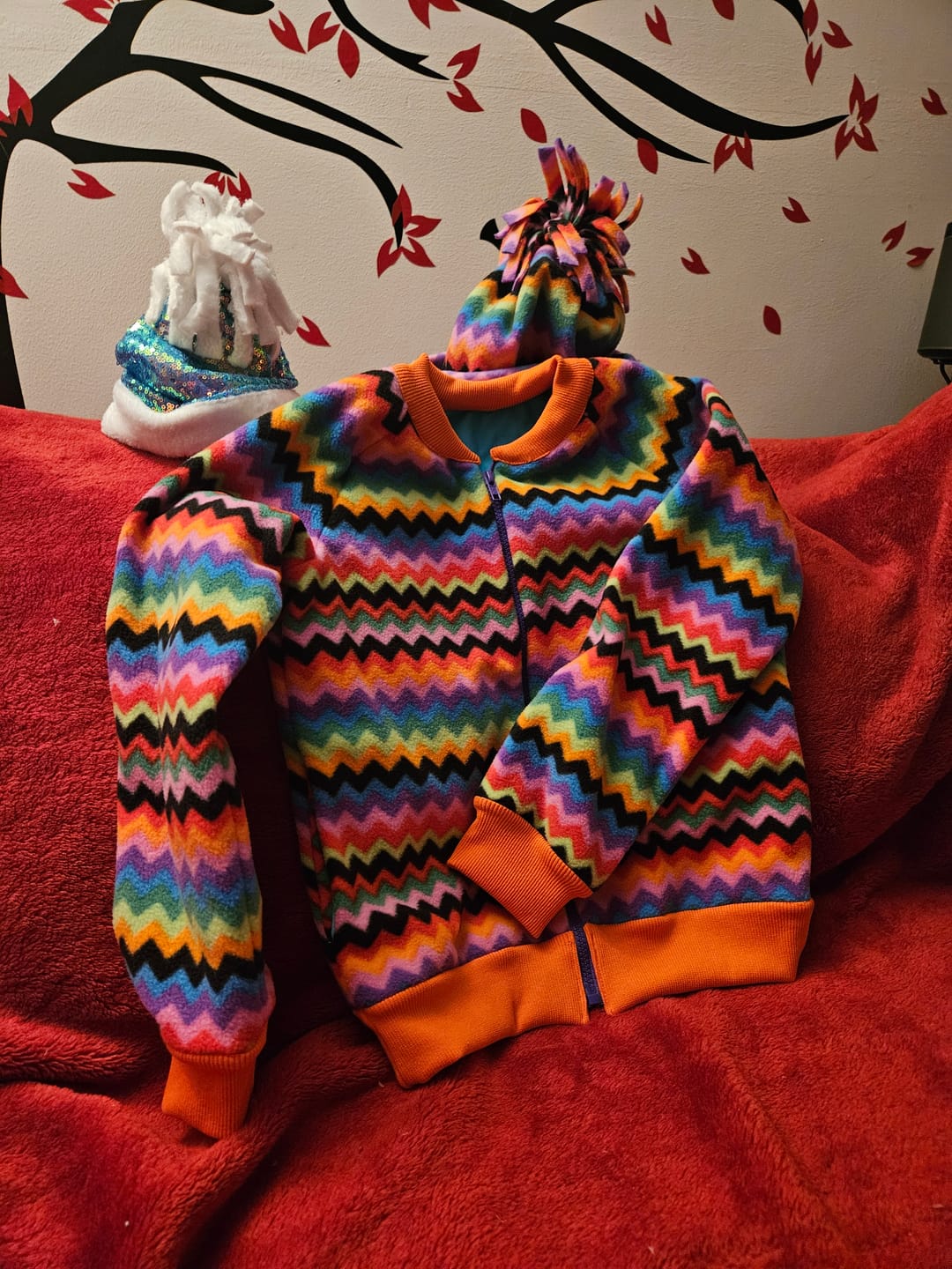 Customer photo review of Multicoloured Zig Zag Anti Pill Polar Fleece