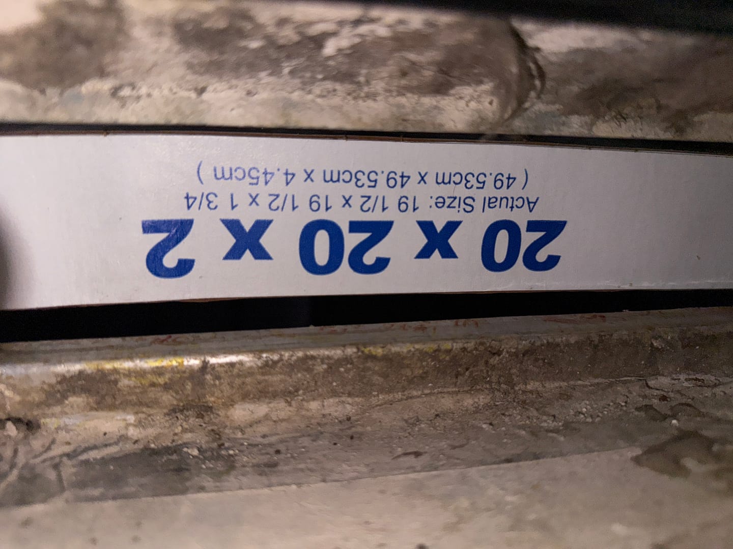Customer photo review of 20x20x2 MERV 11 Air Filter