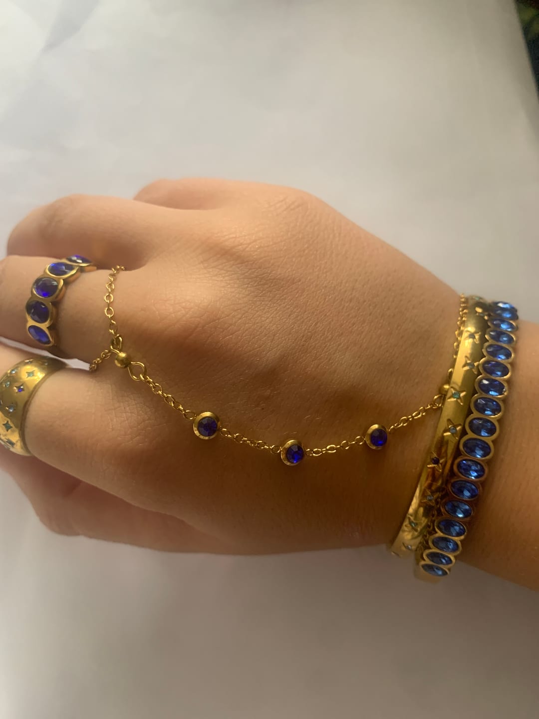 Customer photo review of Martha Blue Gold Waterproof Bangle