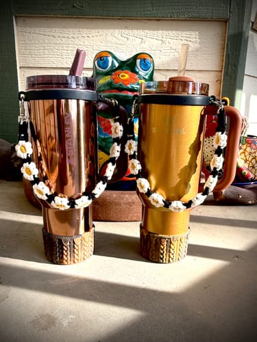 Customer photo review of Chocolate Gold Remix MACRAME Tumbler Boot -fits 20-40oz