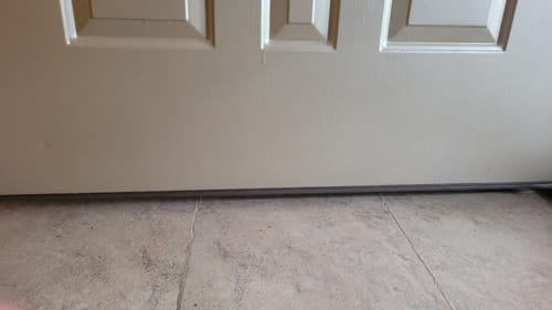 Customer photo review of Pease Slide-On Steel Door Sweep