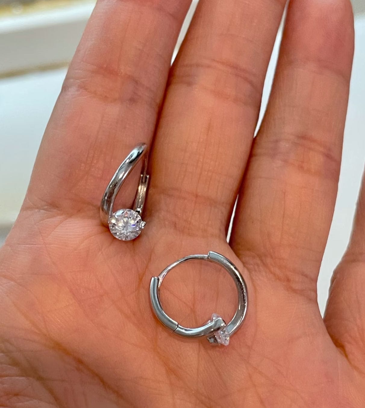 Customer photo review of Mila Earrings | Sterling Silver