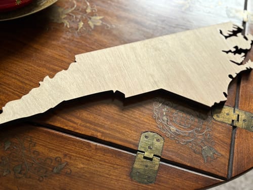Customer photo review of Unfinished Wood North Carolina Shape - State - Craft - up to 46" DIY
