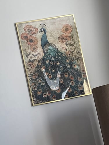 Customer photo review of Enchanted Peacock Print