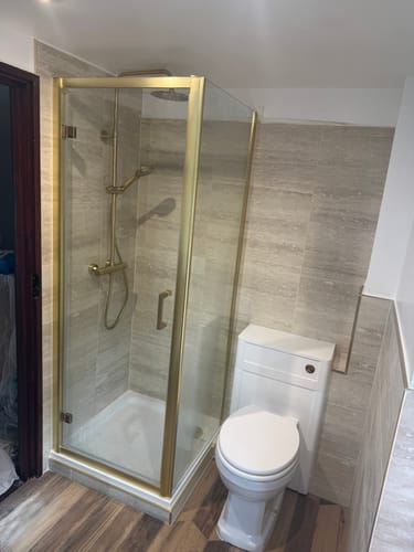 Customer photo review of Rene 760mm Hinged Door - Brushed Brass