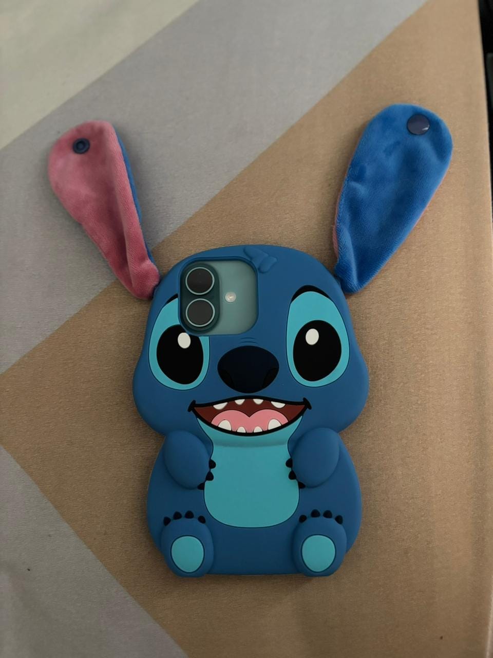 Customer photo review of 3D Stitch Plus Ears Kawaii Trending Shockproof Rubber Silicone iPhone Case