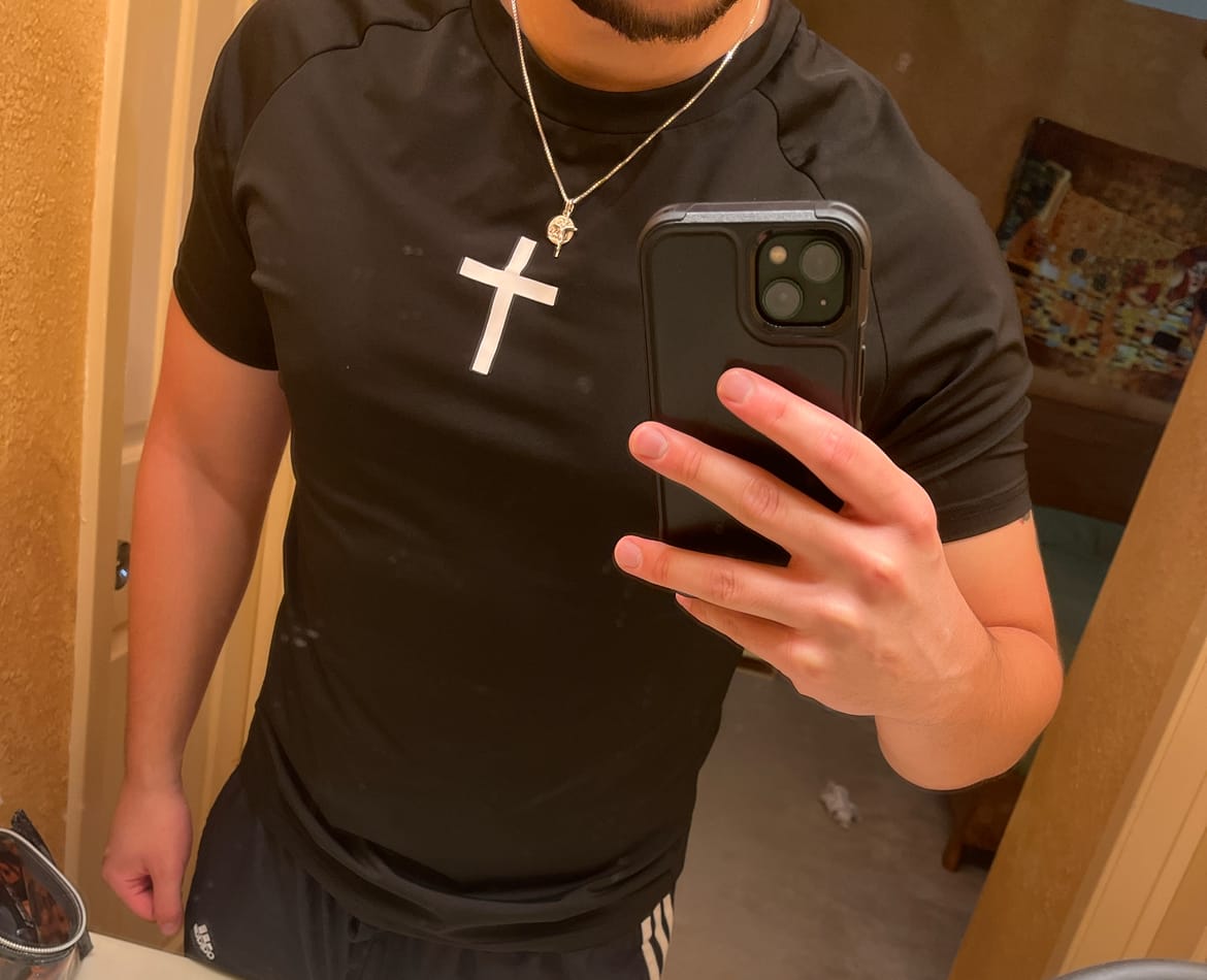 Customer photo review of Cross Short Sleeve Compression - Black