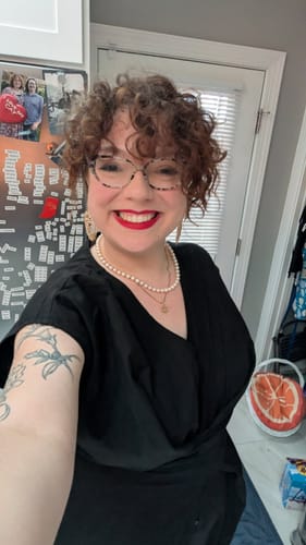 Customer photo review of VENUS WRAP JUMPER | BLACK WASHED
