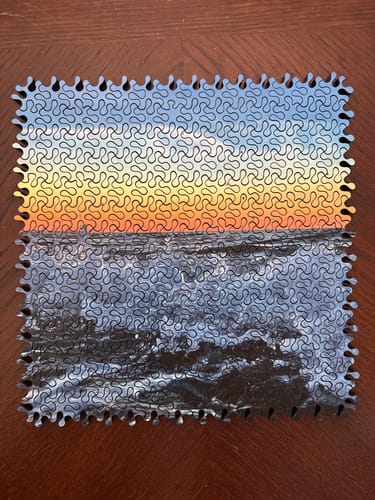 Customer photo review of Morning Wave Wood Jigsaw Puzzle