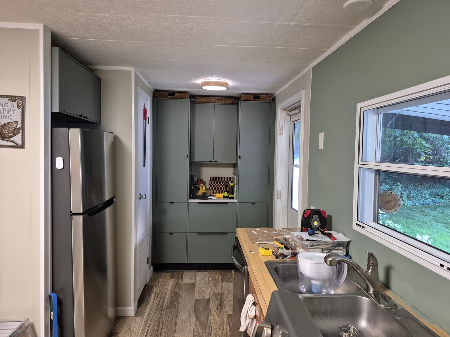 Customer photo review of Round LED Wood Flush Mount Light