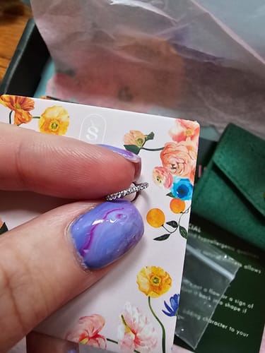 Customer photo review of Eternity Pavé Clicker Silver/Pink
