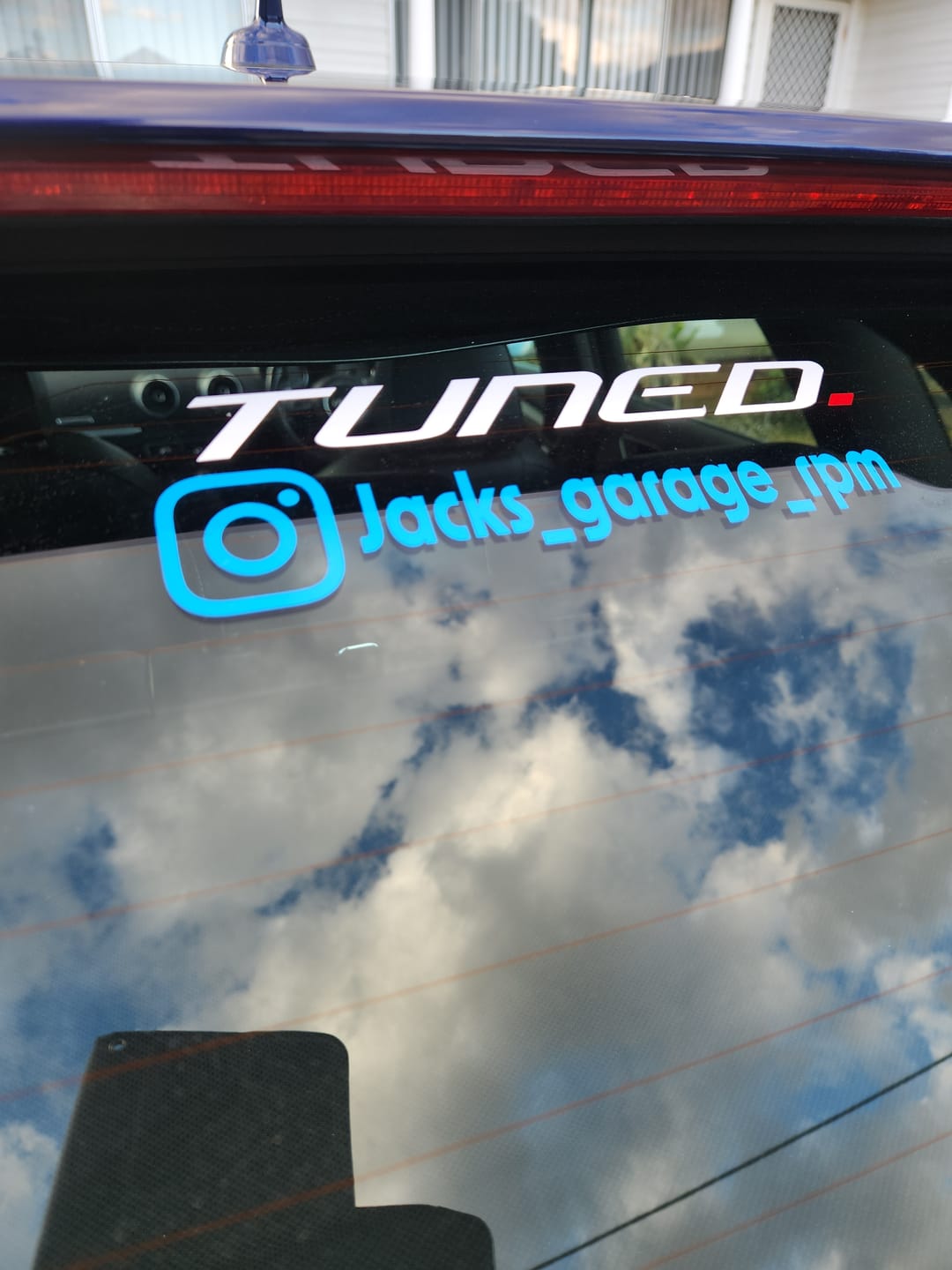 Customer photo review of Custom Instagram Name Sticker