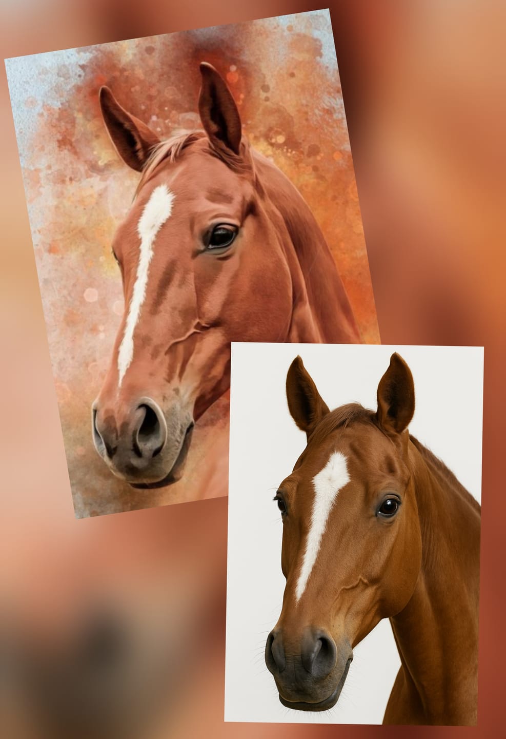 Customer photo review of Dein Pferd als Aquarell Pferdeposter | Geschenk für Reiter