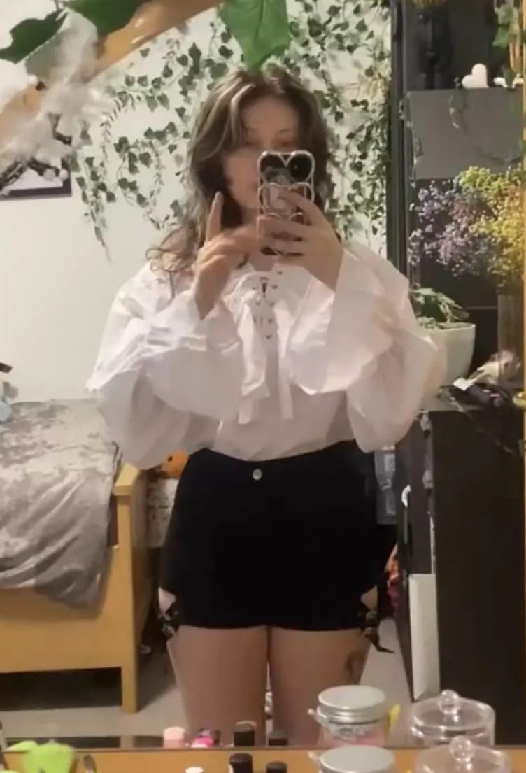 Customer photo review of Steampunk Long Sleeve Ruffled Shirt