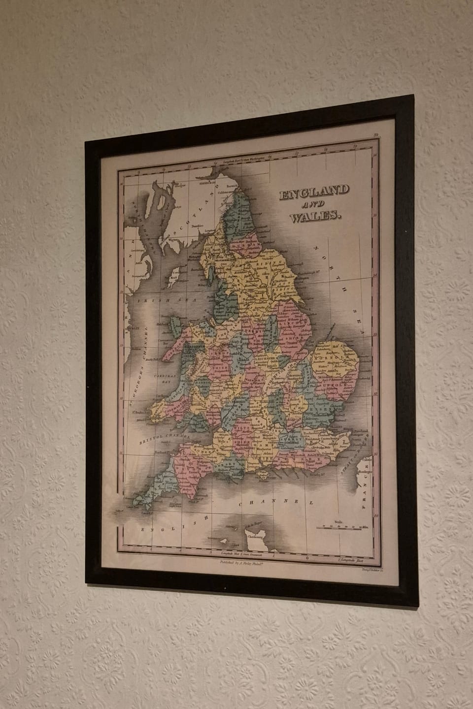 Customer photo review of Old Map of Counties in England & Wales, 1827 - Historic County Map - Westmoreland, Sussex, Rutland