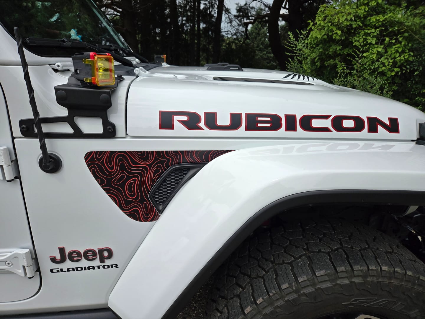 Customer photo review of Fender Vent Decal Set | Topographical Map - fits Wrangler JL & Gladiator JT