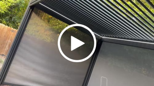Customer video review of SmartWings Motorized Matter Pergola Flexar Q3