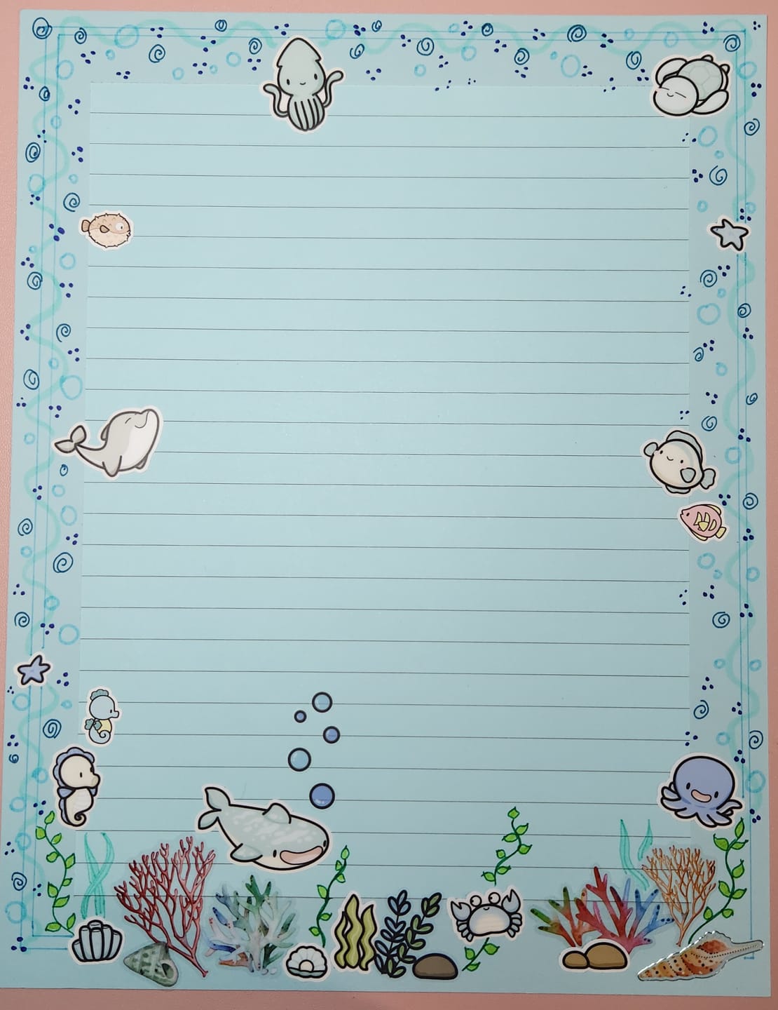 Customer photo review of Ocean Friends Sticker Sheet