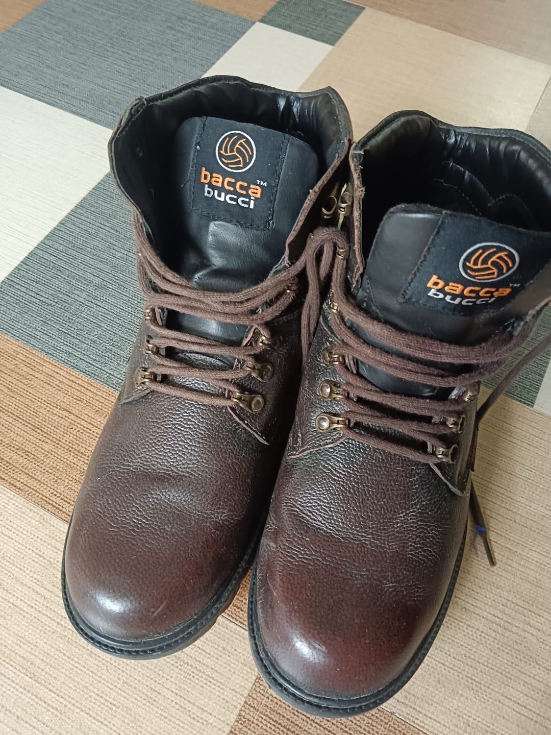Customer photo review of Bacca Bucci Steel Toe Boots