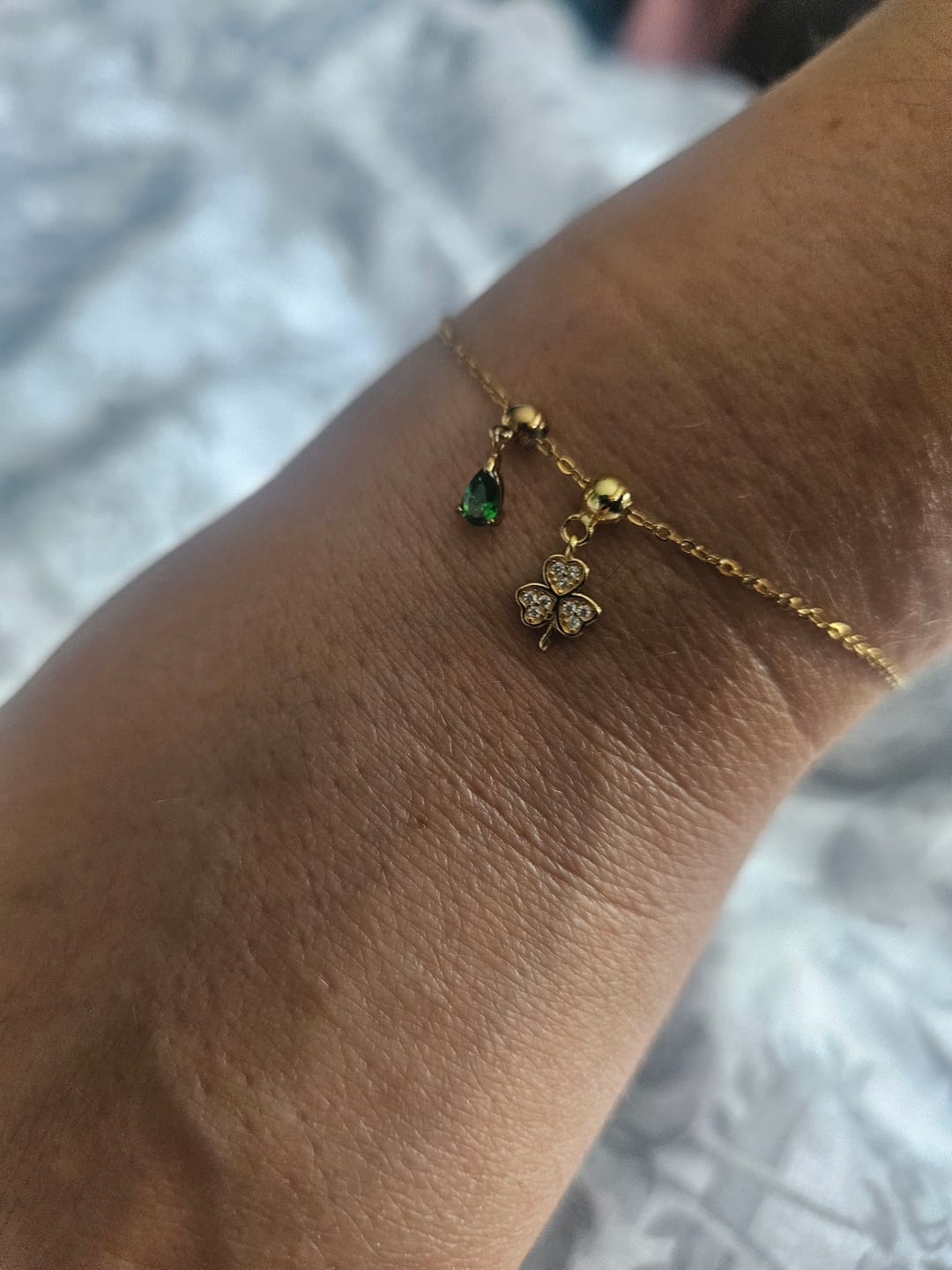 Customer photo review of Shamrock Charm Gold