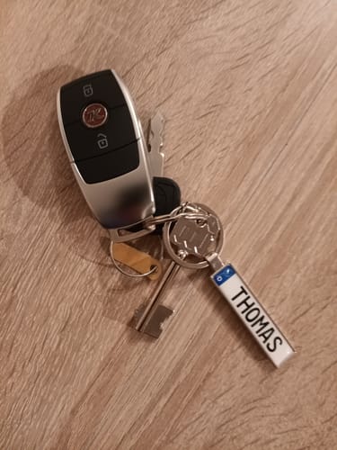 Customer photo review of Kennzeichen Schlüsselanhänger Mini Nummernschild Metall