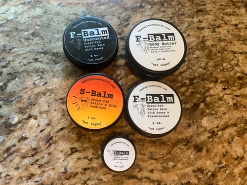 Customer photo review of S-Balm - Tallow and Zinc Sun Lotion - 2 oz.