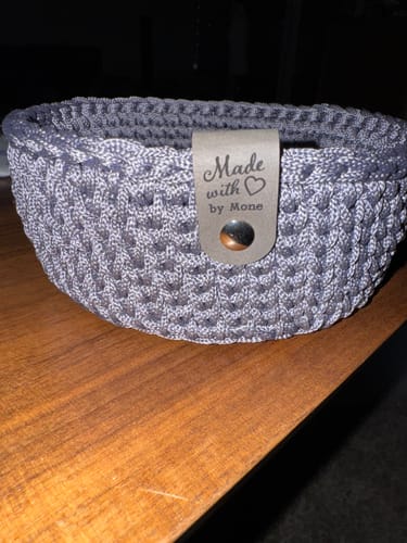 Customer photo review of Kunstleder-Labels mit Chicago Screws - Personalisierte Labels