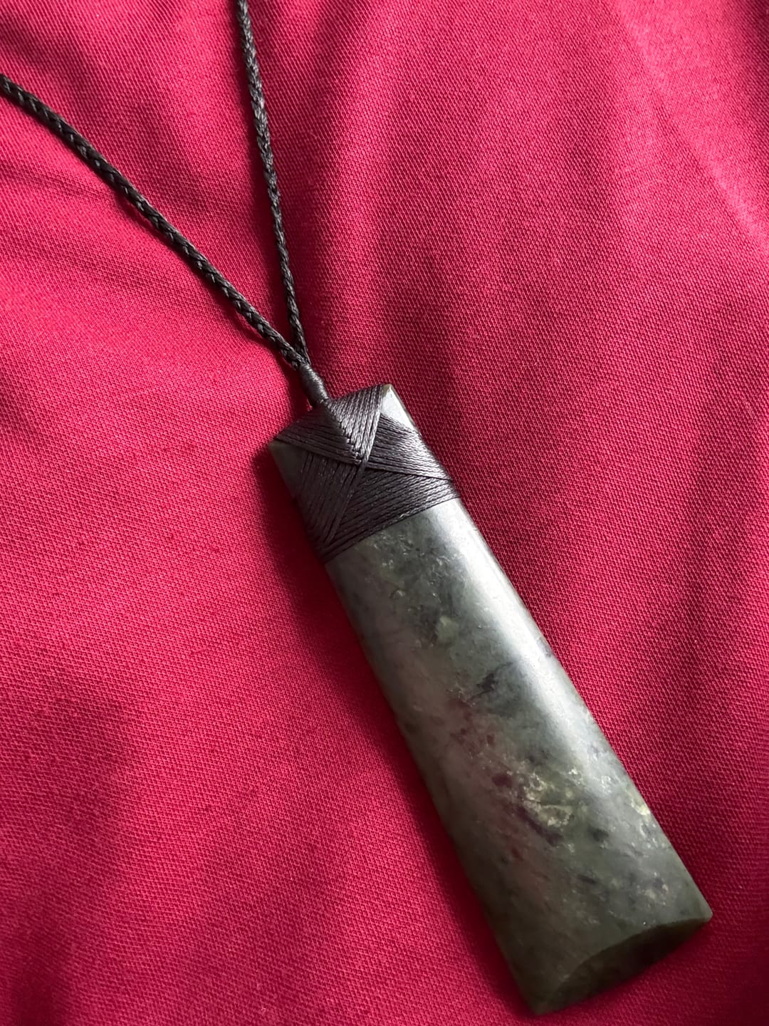 Customer photo review of Whopper 12cm Genuine NZ Greenstone Toki Necklace