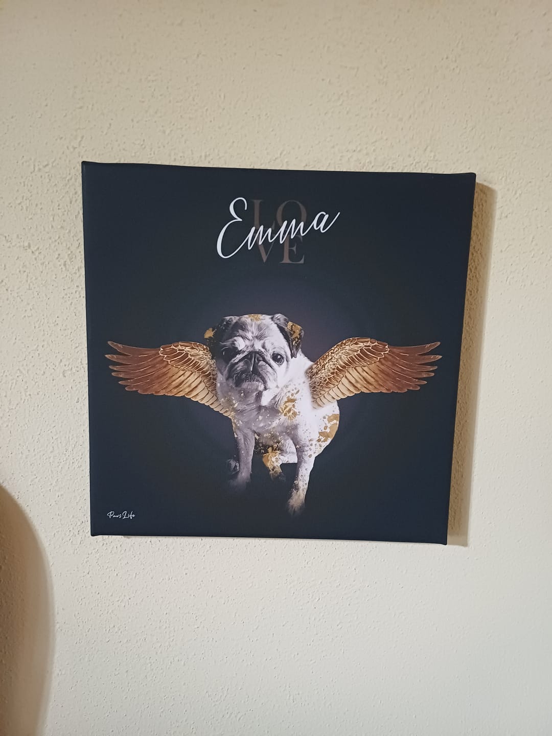 Customer photo review of Personalisiertes Portrait - Goldener Engel Stil