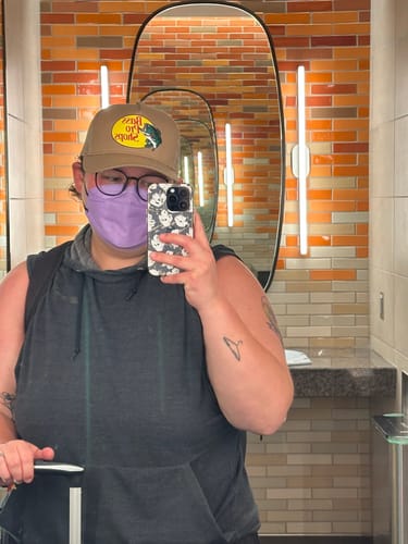 Customer photo review of KN95 Respirator Face Mask - Light Purple