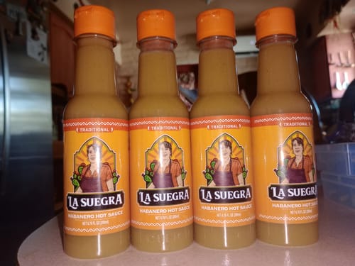 Customer photo review of La Suegra Traditional Red Hot Sauce