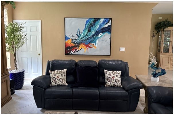 Customer photo review of Large Ocean Art Oil Painting on Canvas Modern Wall Art - Ocean Beauty 65