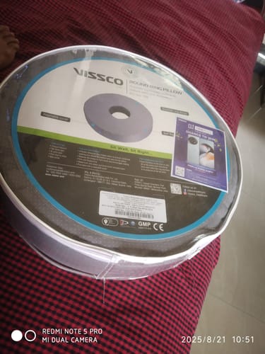 Customer photo review of Round Ring Cushion Pillow | Provides Cushioned Seating  to reduce Pain & Discomfort