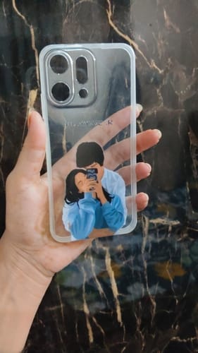 Customer photo review of Captured Love Customize Transparent Silicon Case For Oppo