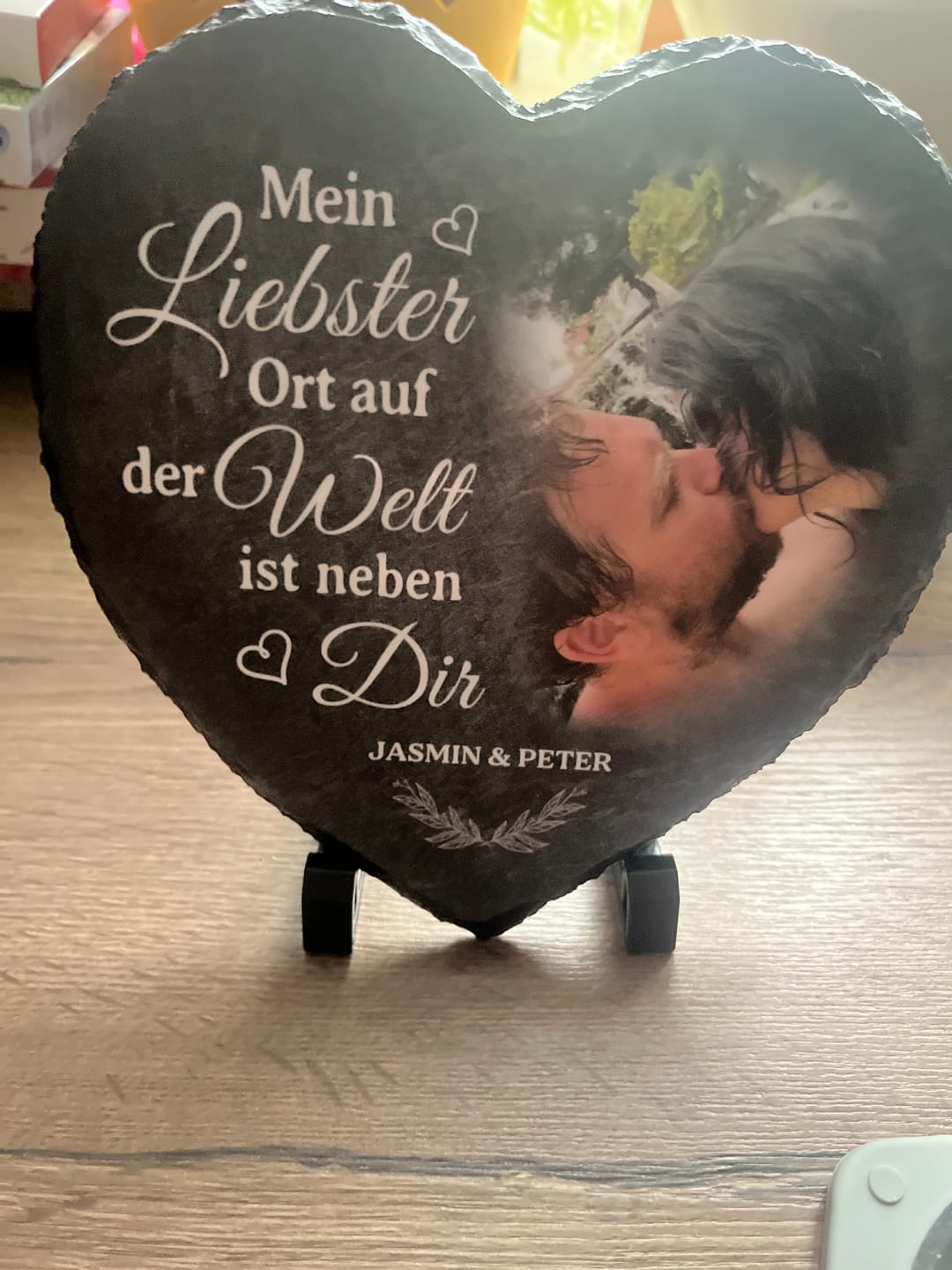 Customer photo review of Neben dir - Paar-Schieferherz