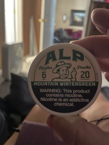Customer photo review of Mountain Wintergreen Nicotine Pouches