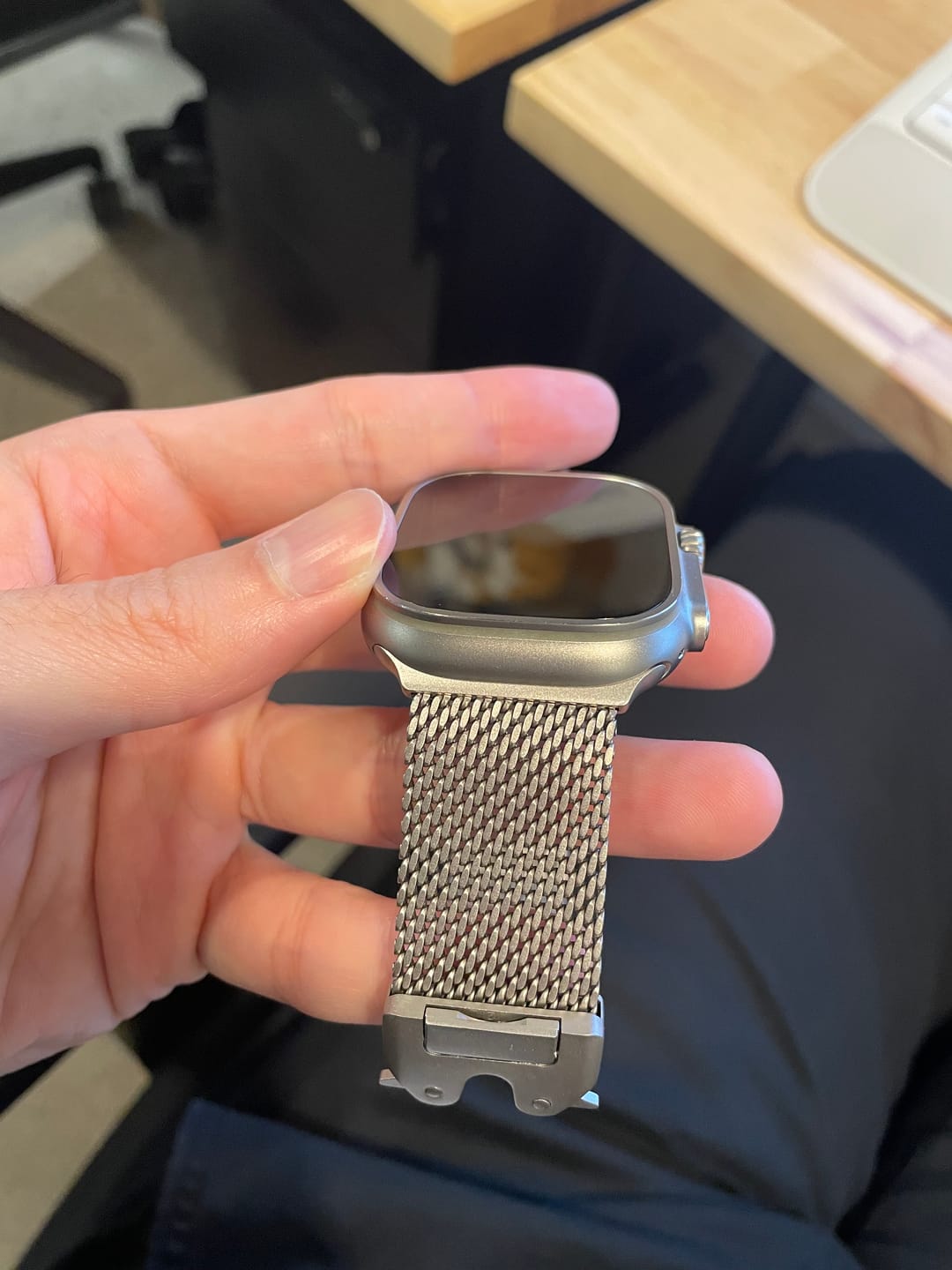 Customer photo review of Titanium Milanese Loop