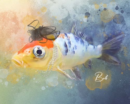 Customer photo review of Custom Watercolor Pet Portrait – Wild Pastel Style