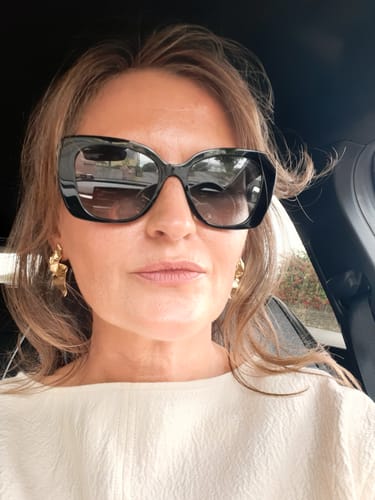 Customer photo review of Alexis Bittar Crumpled Metal Post Earrings