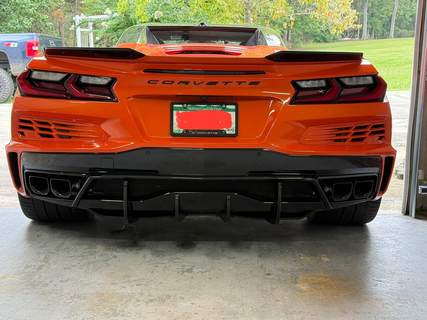 Customer photo review of Corvette C8 Rear Bumper Add-On Diffuser Lip