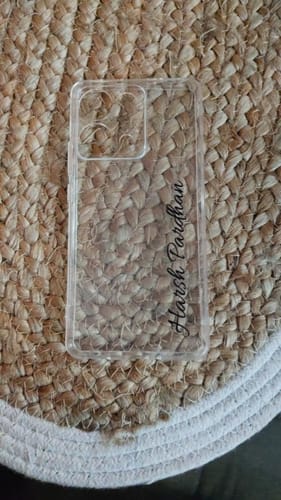 Customer photo review of Customize Name Transparent Silicon Case For Oppo