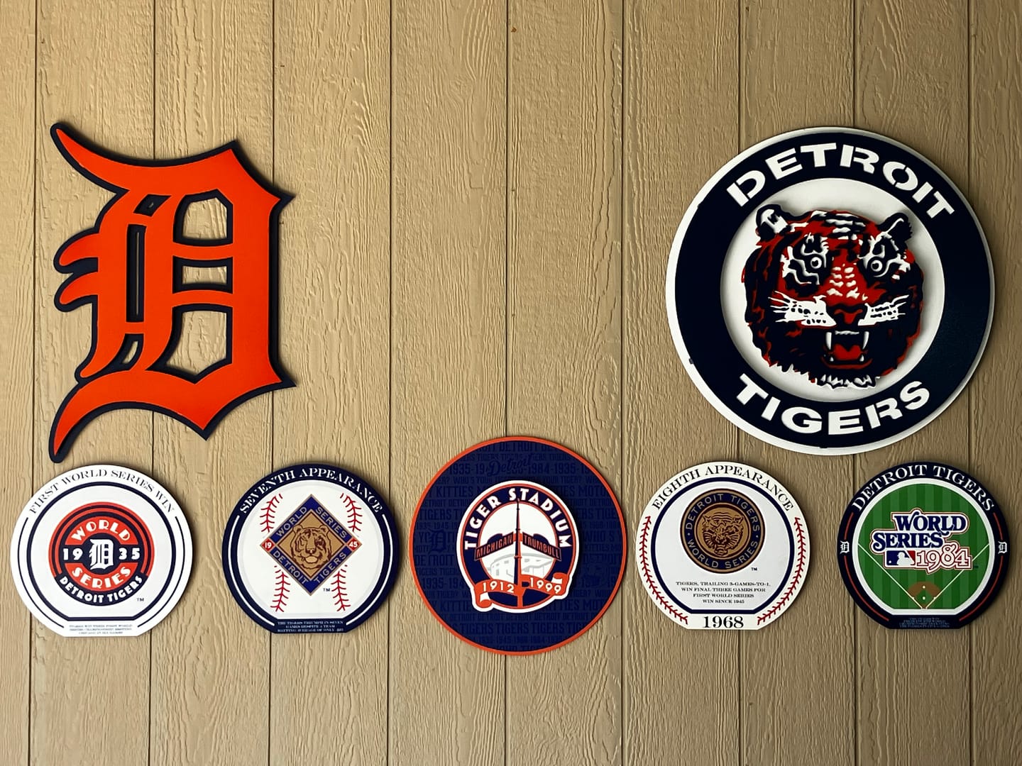 Customer photo review of VARSITY Collection- SINGLE Layer Detroit Tigers World Series Metal Wall Art