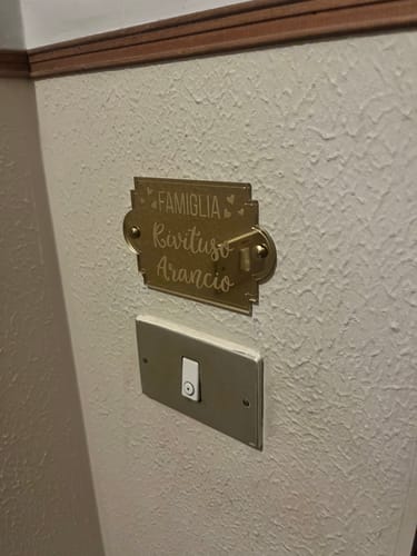 Giuliana A. review of Fuoriporta Vietato entrare di cattivo Umore con Cognome della Famiglia - Happy Home image 1 out of 1